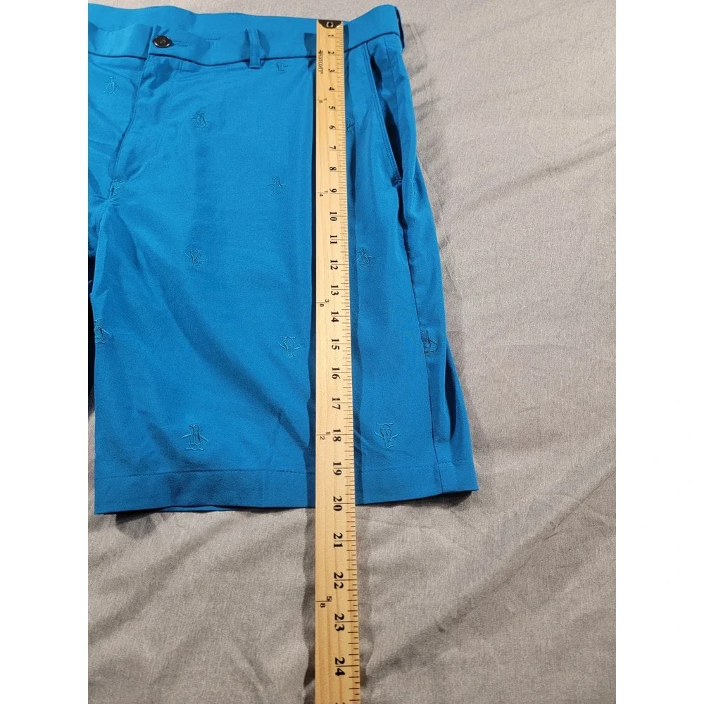 Penguin Blue Moisture Wicking Performance Stretch Embroidered Mens 40 9